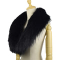 MWFur Winter Season Street Fashion Real Fur Collar Long  Raccoon Fur Collar Scarf for Women Ladies Custom Made Size