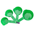 Green Color PP Material Plastic Baking Measuring Cup Set Includes Measuring Spoons