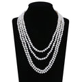 Zhuji Wholesale Natural 7-8mm Potato Pearl Long Pearl White Freshwater Pearl Necklace