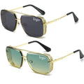 LBAshades 40005 Gradient Metal Retro Sunglasses for Men and Women Wholesale Anti-UV Square Shades