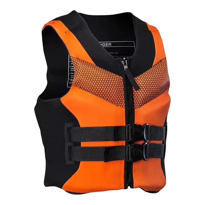 NiuFuRui Mens Stock Neoprene Fishing Surfing Buoyancy Vest Neoprene Life Jacket  Thin Life Vest Neoprene