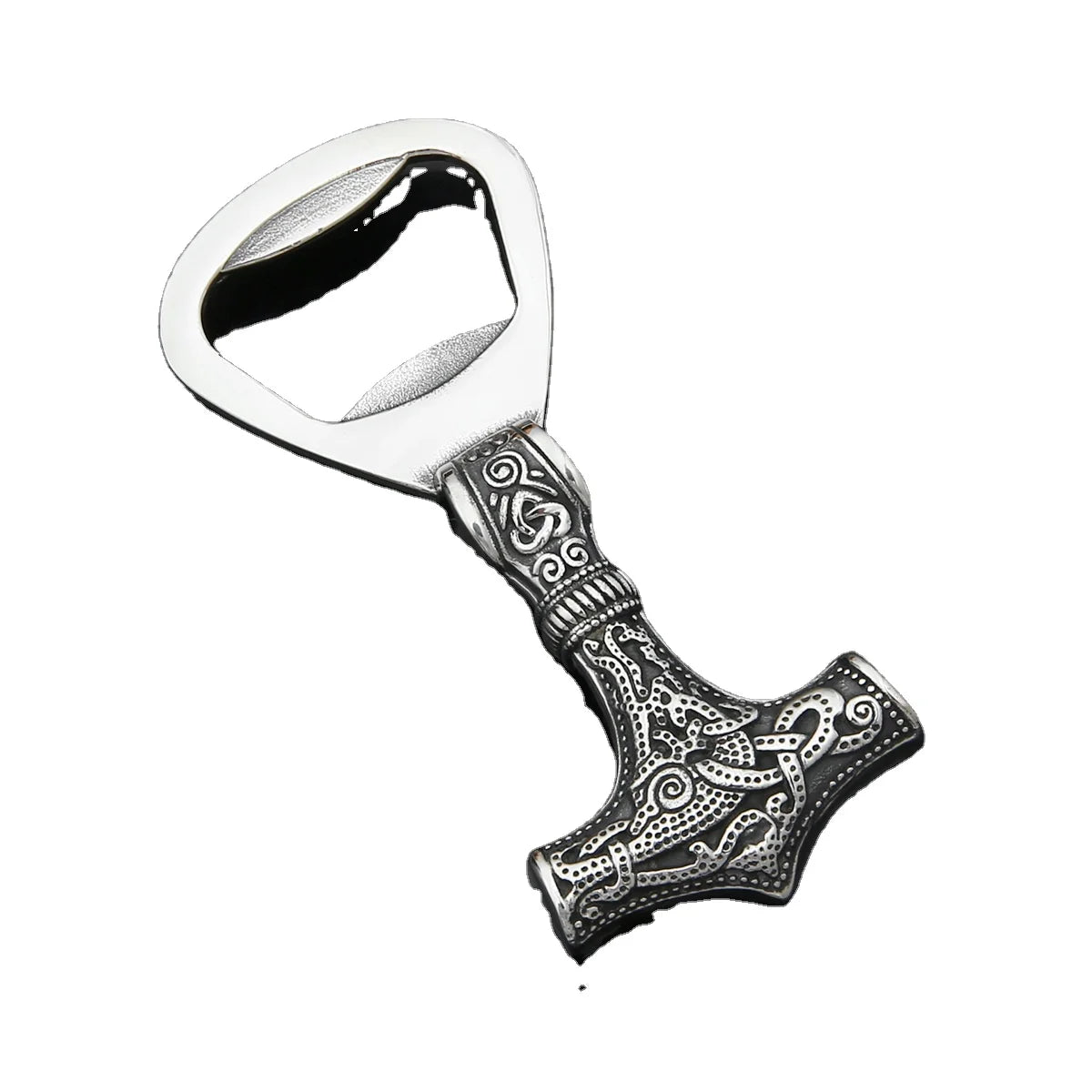 Fashion Stainless Steel Vintage Scandinavian Viking Cast Mjolnir Bottle Beer Opener As Gift Pendant Jewelry