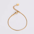 Wholesale Gold Plated Stainless Steel 1.5mm Thin Round Snake Chain Bracelet
