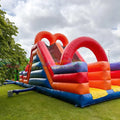 Commercial Yard Jumper Blow up Bouncer Juegos Infantiles Happy Inflatable Bounce House Slide Obstacle Course