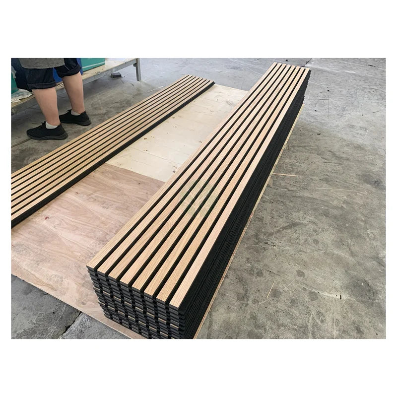 Eco-friendly Akupanel Home Decorative Studio Wood Slat Sound Proofing Acoustic Panels Highly Effective Sound Absorption