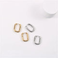 Custom 28mm*2mm Stainless Steel U Shape Hoop Earrings for Men Women