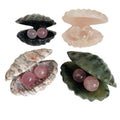 Wholesale Natural Crystal Gemstone Healing Rose Quartz Scallop Mixed Material Carving Shells