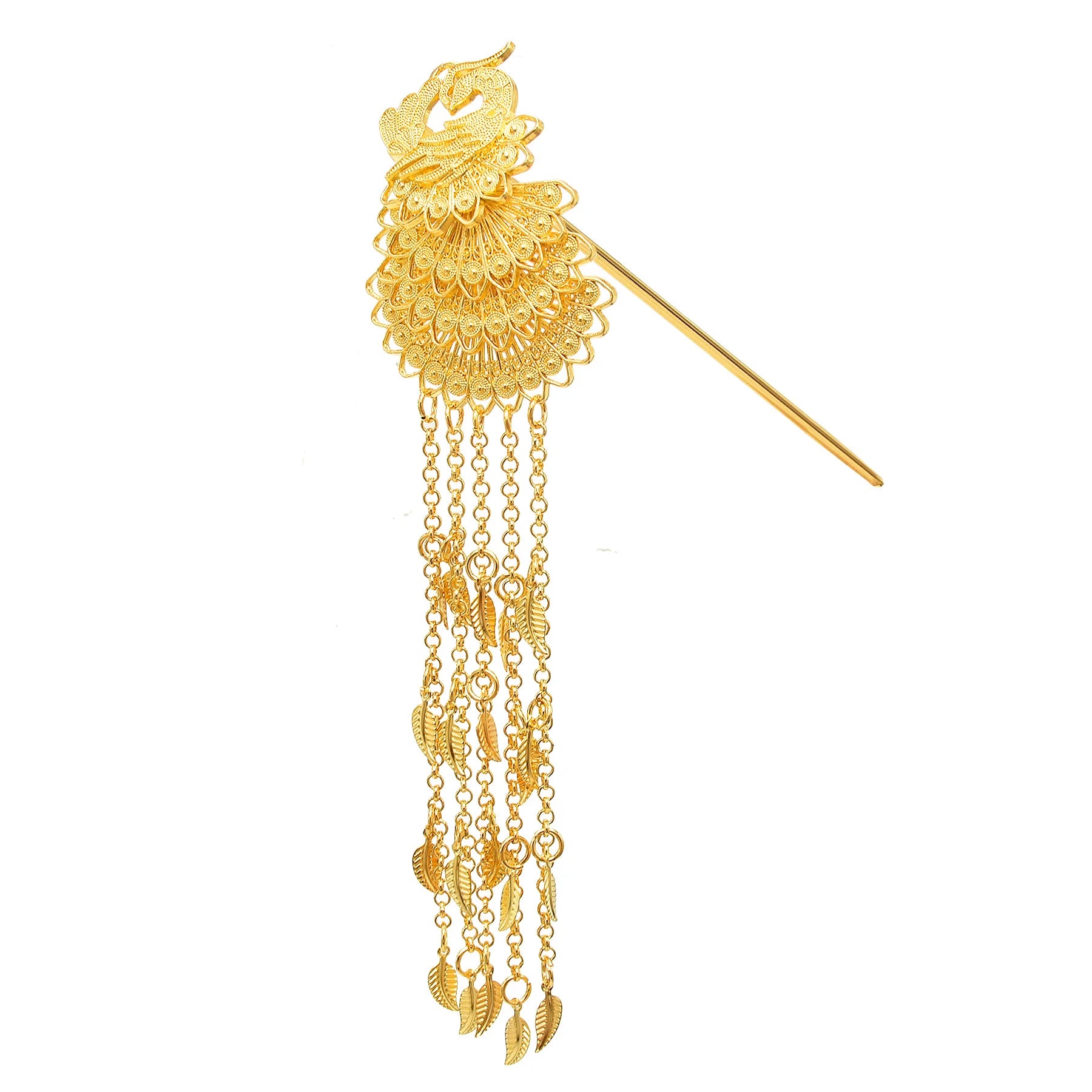 Silver Gold Peacock Hair Stick With Chinese Traditional Style Fashion Hair Chopsticks Hairpin