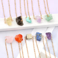 Natural Crystal Pendant Handmade Gemstone Pendant Jewelry Gold Plating Necklace for Mineral DIY Gift Jewelry Making