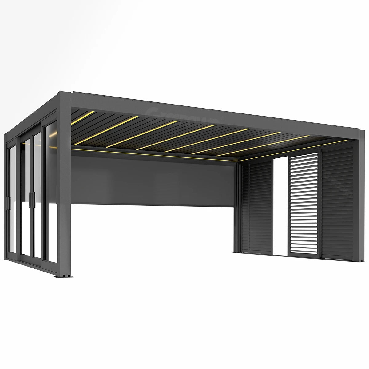 Gazebos Outdoor Motorized Louvre Pergola Factory Garden Building Sun Shade Canopy Electric Louvered Pergola