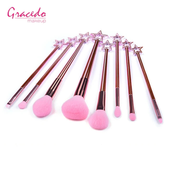 Gracedo Romantic Jeffree Star 8Pcs Professional Pink Makeup Brush Sets