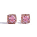 European and American Hip Hop square Earrings Copper Inset Zircon Earrings for Men and Women Full of Zircon Lovers Jewelry