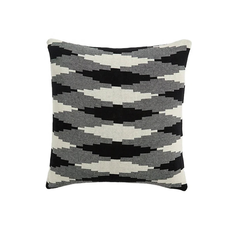 Bohemian Geometric Pillow Case Soft 100% Cotton Knitted Cushion Cover for Sofa and Home Decoration QSMX