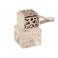 Free Samples 8ml Empty Square Perfume Glass Bottle Essential Oil Diffuser Fragrance Metal Car Vent Clip Diffusers
