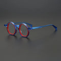 High Quality Designer Plate Glasses Frame Retro Personality Hipster Fashion Frame Collision Color Minority Reading Glasses