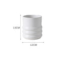 New Arrival Nordic Style Ceramic Tabletop Flower Pots White Round Planter Pot for Home and Office Desktop Use