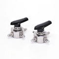 316 Stainless Steel Manual 4-Way Crossover Ball Valve for Gas OEM Available