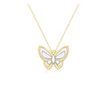 Fashion Jewelry 18K Gold Plated 925 Sterling Silver butterfly Necklace for Girl