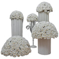 High End White Color Silk Rose Ball Artificial Flower Centerpieces for Wedding Decoration