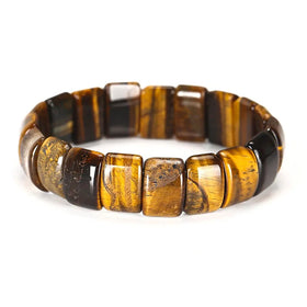 Top Natural Stone Colorful Tiger Eyes Beads Bangles Men Women Bracelets Handmade Crystal Jasper Energy Jewelry for Summer Gifts