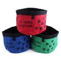 Wholesale Paw Print Pattern Collapsible Travel Dog Food Water Bowl