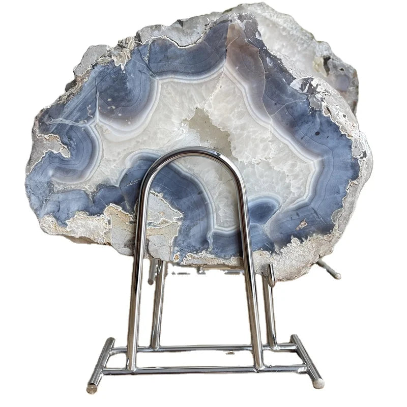 Natural Agate Coaster Agate Slice With Display Stand Wholesale Price