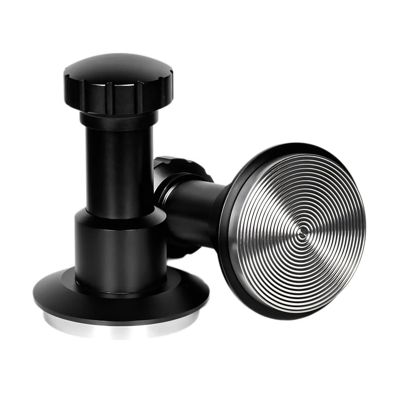Custom Logo 51 53 58mm 304 Stainless Steel Automatic Depth Adjustment Height Ripple Base Four Spring Force Coffee Impact Tamper