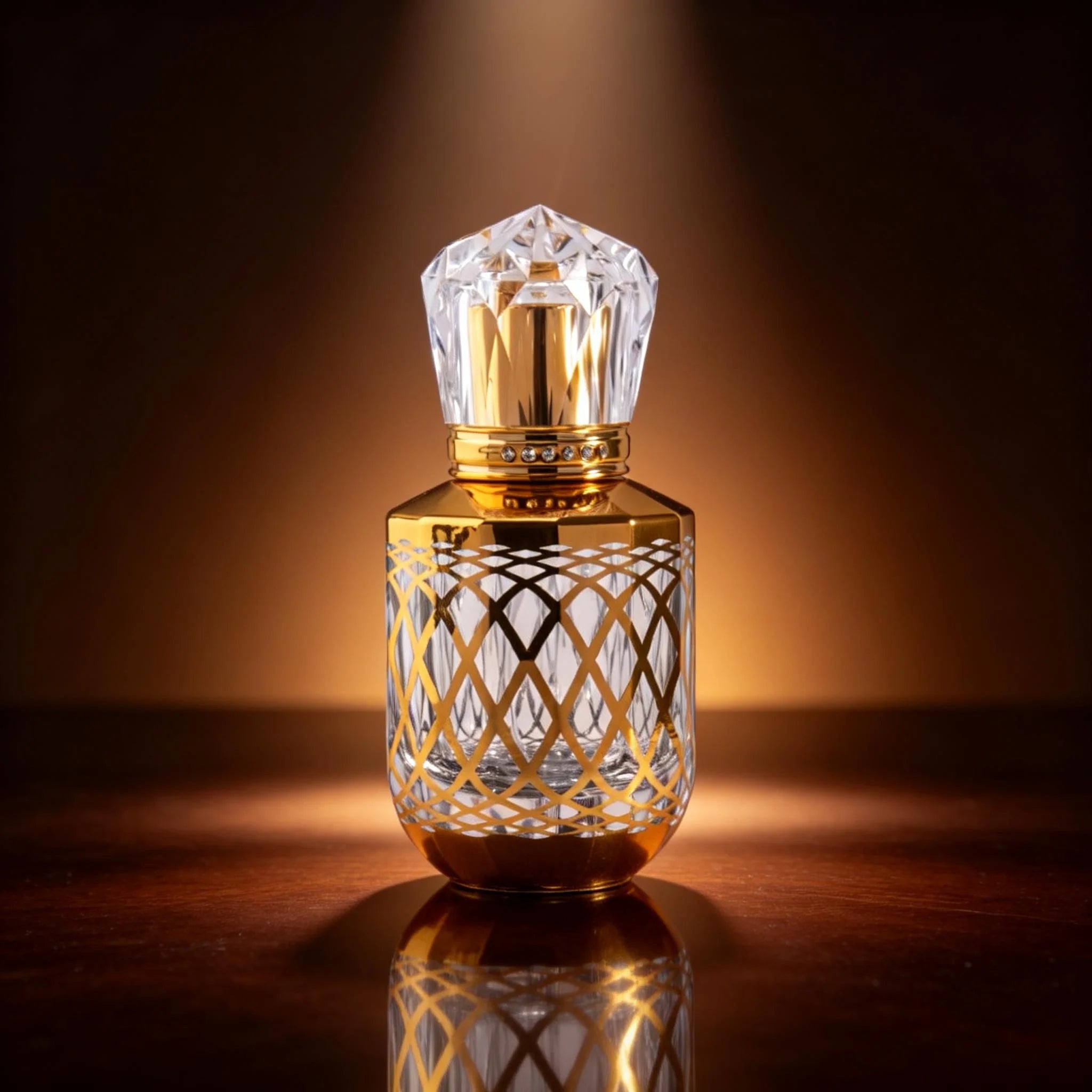 Luxury Arabian 50ml Glass Empty Perfume Bottle Octagon Shape with Screw Cap Screen Printing for Skin Care Serum Wholesale