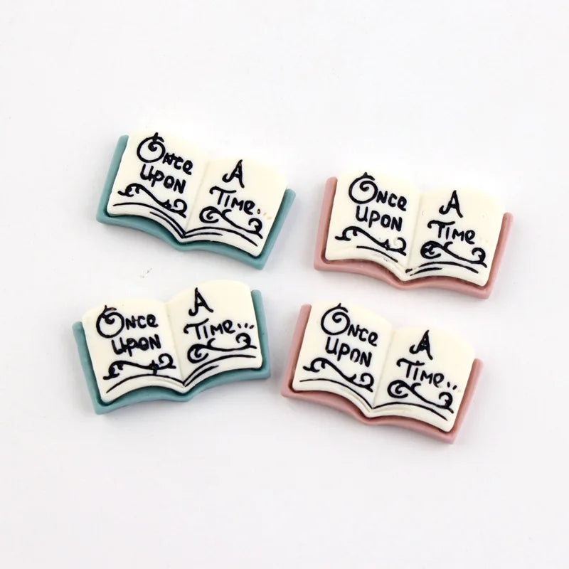 Resin Simulation Books Flat Back Resin Charms Cabochon for Slime Filler Kid DIY Mobile Phone Hairclip Keychain Decoration Craft
