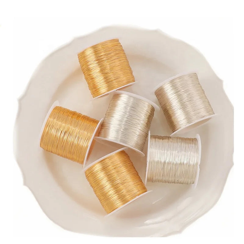 Brass Jewelry Metal Wire Gold Plating Heat Shrinkable Piece Material Copper Pendant Simple Wire Chain for Jewelry Making