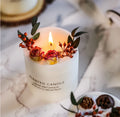 Luxury Organic Natural Meditation Spa Stress Relief Aromatherapy Candles Dried Flowers Fruit Scent Holiday Bars Diwali Father's