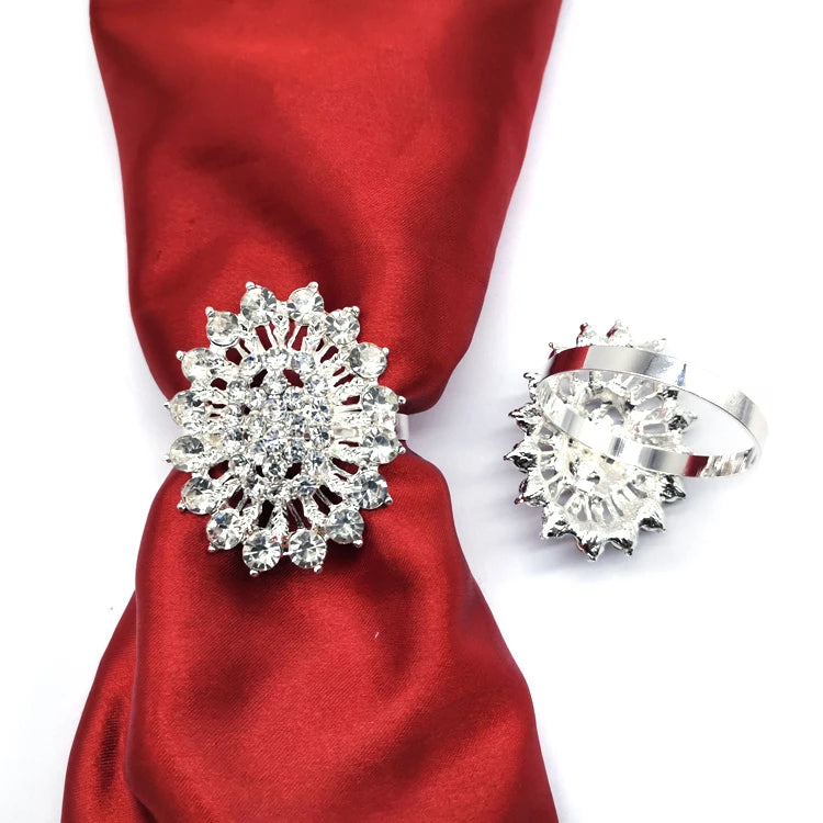 Luxury Metal Table Napkin Ring & Serviette Buckles Holder Reusable for Party Wholesale