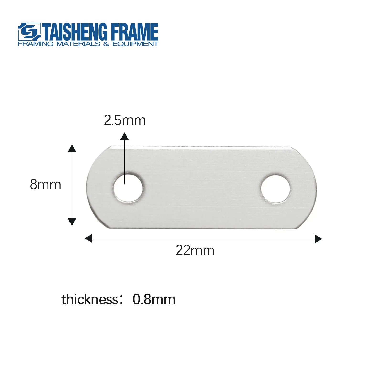 Photo Frames Flat Plate Straight Brackets  22*8mm Flat Metal Braces