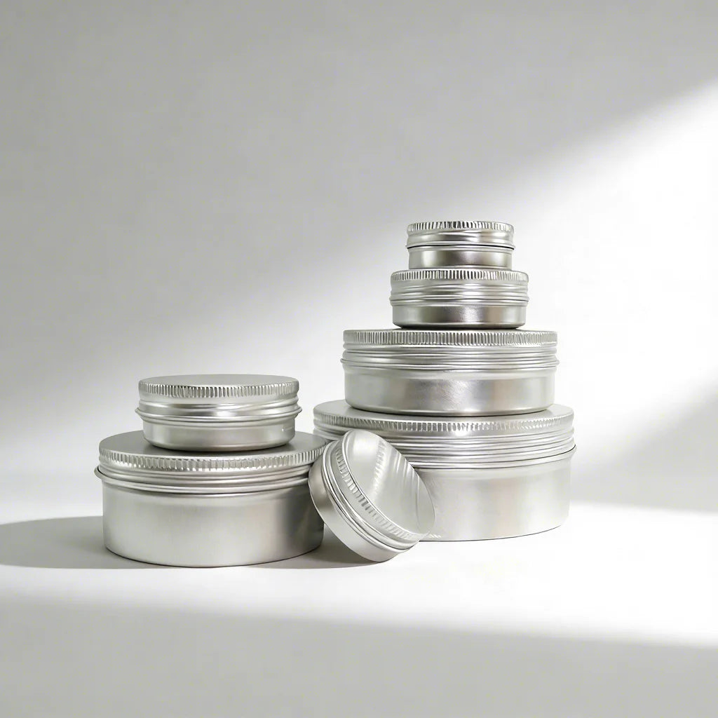 Wholesale 15ml 30ml 50ml 60ml 80ml 100ml 200ml 250m 300ml Aluminum Tin Jar for Body Butter Metal Container D888