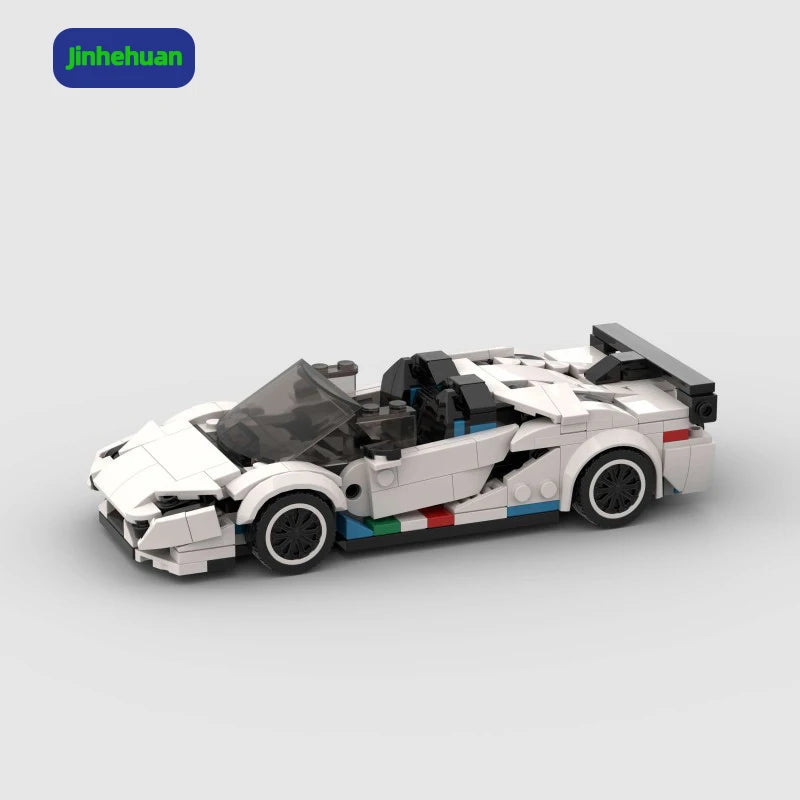 Hot Sale Moc Custom Bricks Sets White Building Blocks Sets Super Car for Girls Toys Gift Building Block Sets Car