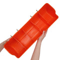 Long Shape Orange Color Plastic Nursery Pig Feeder Automatic 5 Holes Piglet Sow Feeding Trough