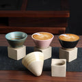 Japanese Coarse Pottery Tea Cup Retro Water Coffee Cup with Conical Design Cross-Border Popular Ceramic Mug Sympathy Occasions
