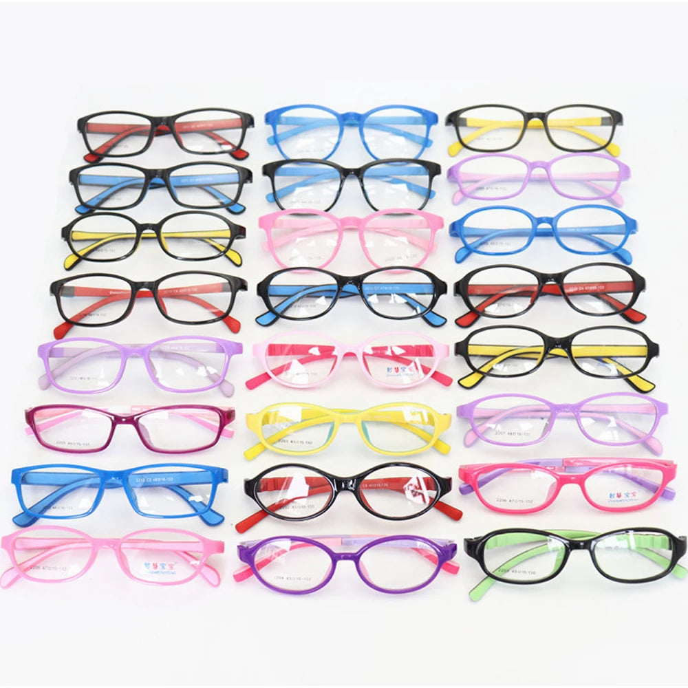 AST009 Ready Stock Cheap Mix Random Combination Soft TR Optical Frame Children's Glasses