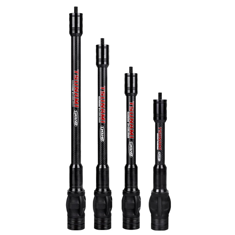 Lwano 3K Compound Recurve Bow Riser Accessories Portable Stabilizer Weights 6/8/10/12 Inch Archery Stabiliser for Hunting