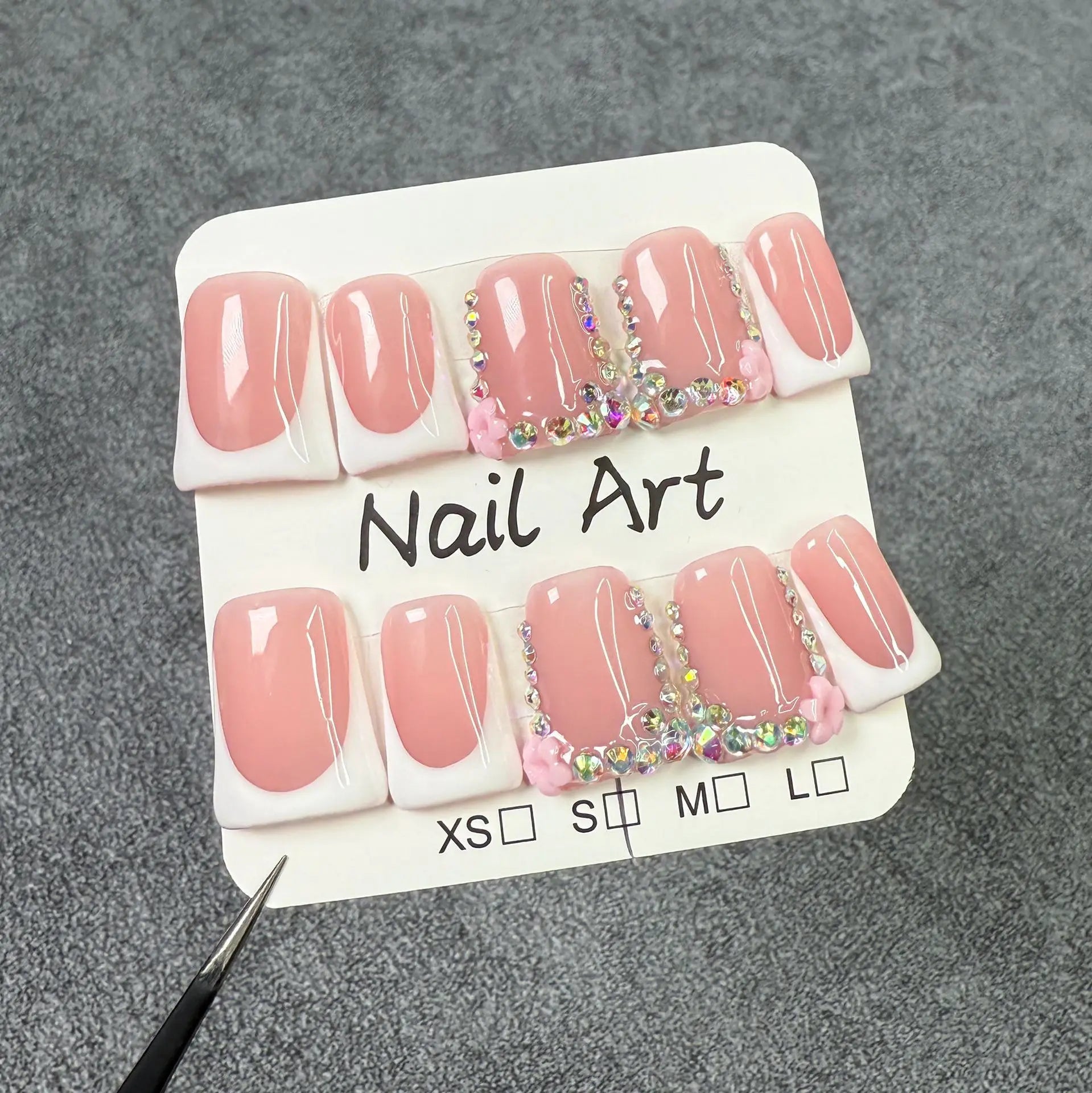 High Quality Thick Acrylic Press on Nails Handmade False Nails 10Pcs Hand Painted Press on Nails