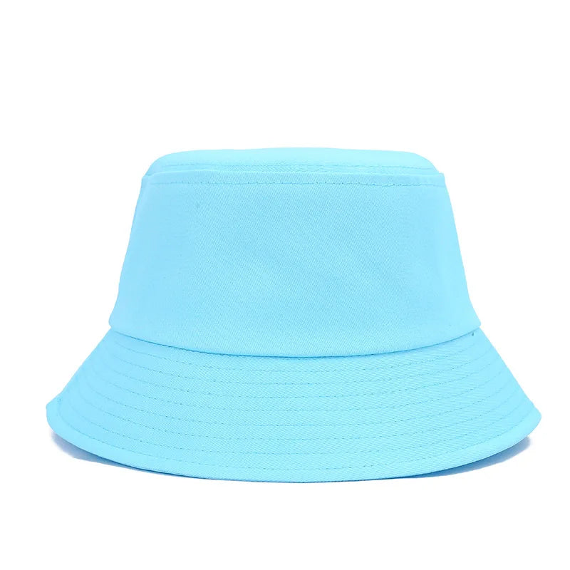 Custom Hats Embroidery Fisherman Hat Design Logo Cool Printed Wide Brim Bucket Hat Blue