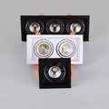 Jpungsun Commercial 5W 7W 12W 15W 18W 30W Square Ceiling Spotlight Anti Glare Adjustable LED COB Recessed Downlight
