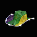Hot Selling Battery Operated LED Cowboy Hat White Flashing Light for Festival Parties Thanksgiving Concerts Parties & Events