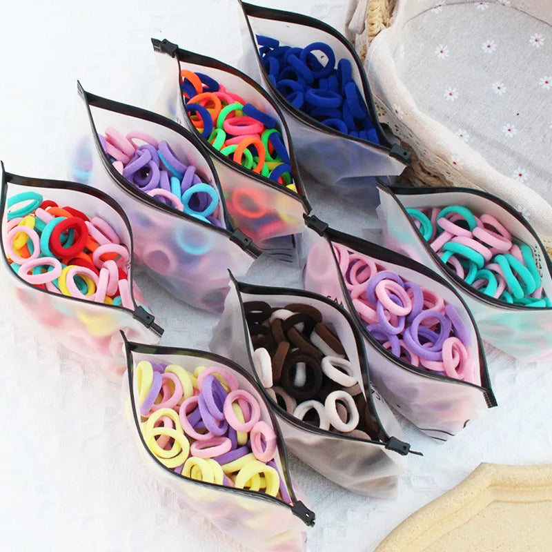 Hot Selling Sweet Kids Hair Elastic 100pcs/bag Hair Band Children Hair Tie