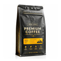 Custom Printed Matte Black Coffee Bag Flat Bottom Pouch With Valve Zipper Premium Whole Bean Coffee Packaging Supplier
