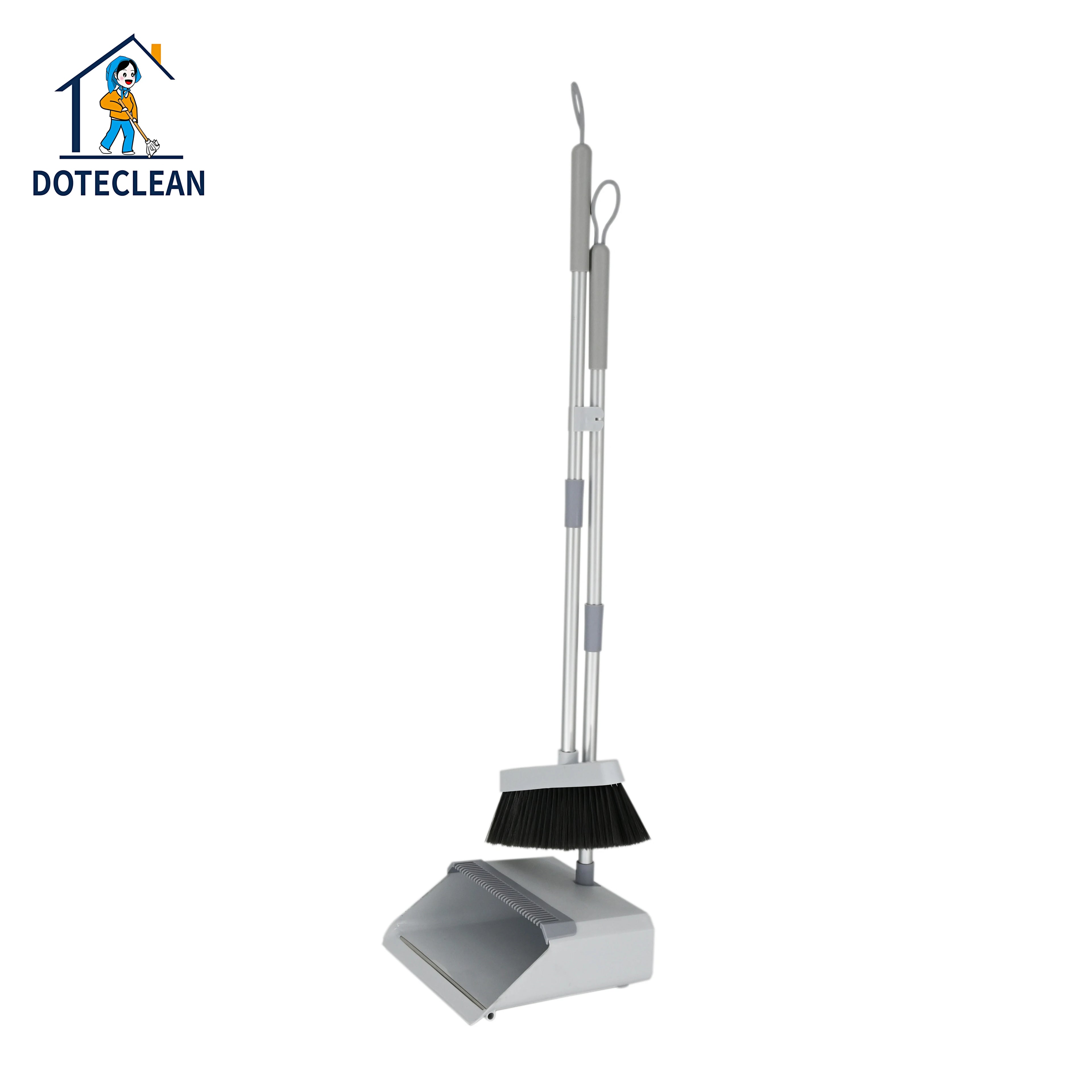 2025 New Hot Sale Household Broom Stick Dustpan Bristle Broomhead Steel Office Home Kitchen Living Room Bedroom Sweeping