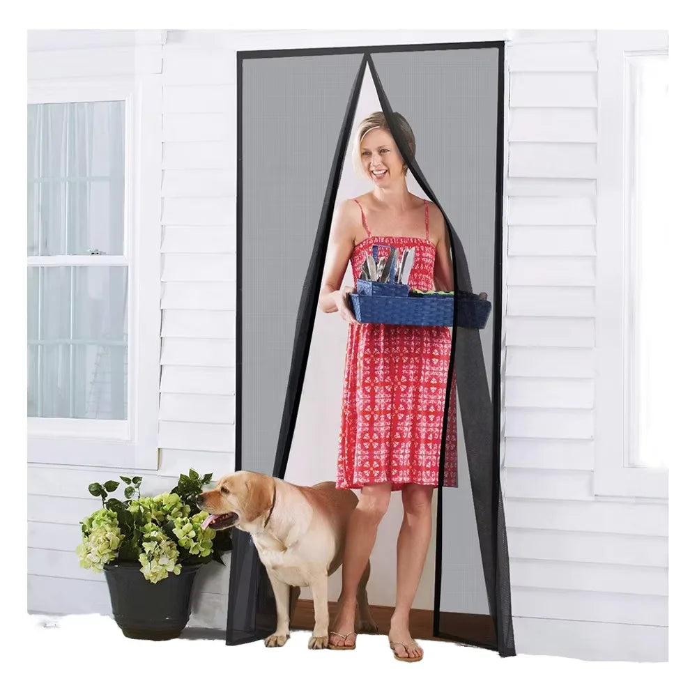 Magnetic Screening Soft Door Anti Mosquito Insect Fly Bug Mesh Curtains Door Screen Automatic Closing Netting Magnets Curtain