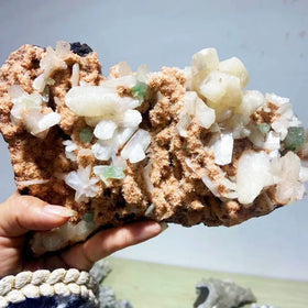 Large Crystal Clusters Green Quartz Mineral Crystal Clusters Hot Selling Apophyllite Zeolite Cluster Specimen