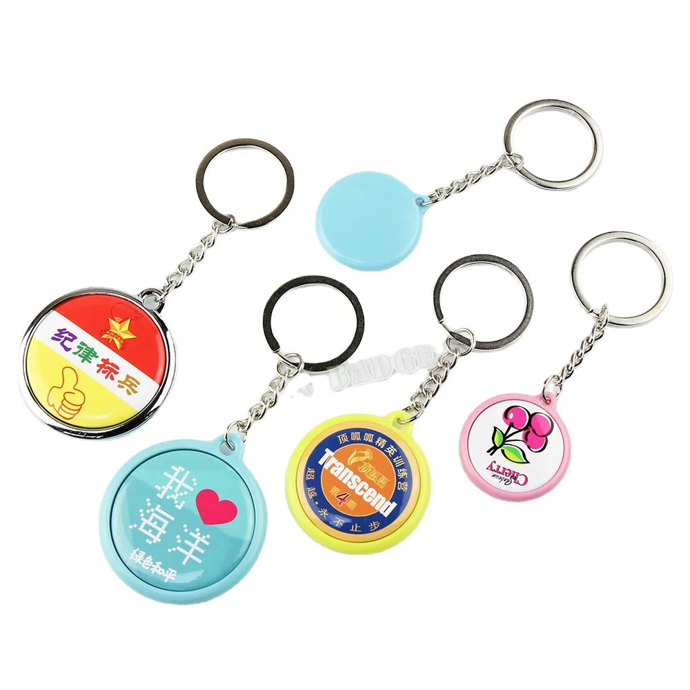 DIY Making 1" 25mm Colorful Button Badge Single Side Key Chain Material