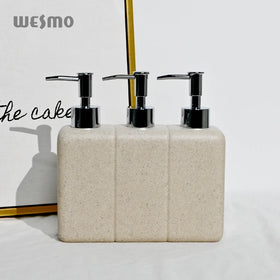 Multifunction Modern Double Hand Soap Dispenser Resin Hotel Bathroom Accessories Shampoo & Body Wash Conditioner Set